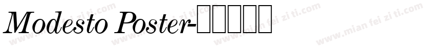 Modesto Poster字体转换